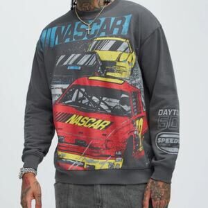 Nascar 500 By Freeze Charcoal Gray Sweatshirt Men’s Size Medium